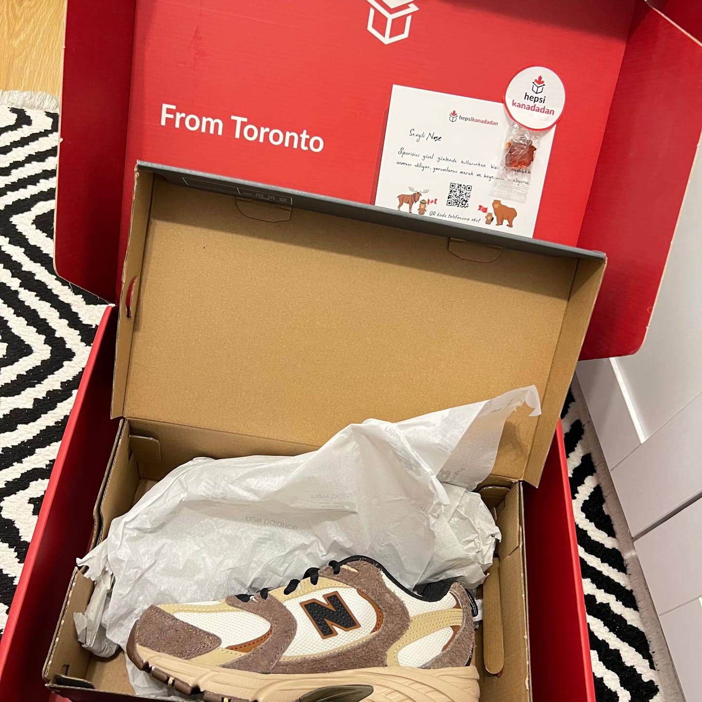 Customer photo review of New Balance 530 Dark Mushroom/Incense/Linen MR530SNC