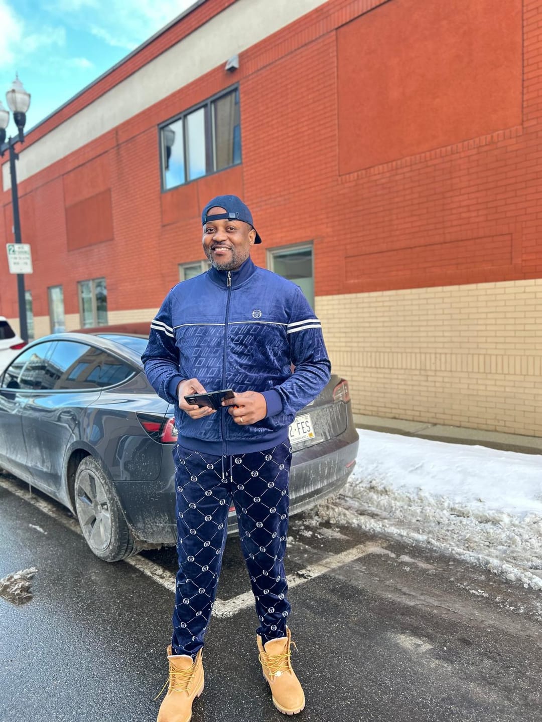 Customer photo review of Bandiera Track Jacket- Maritime Blue