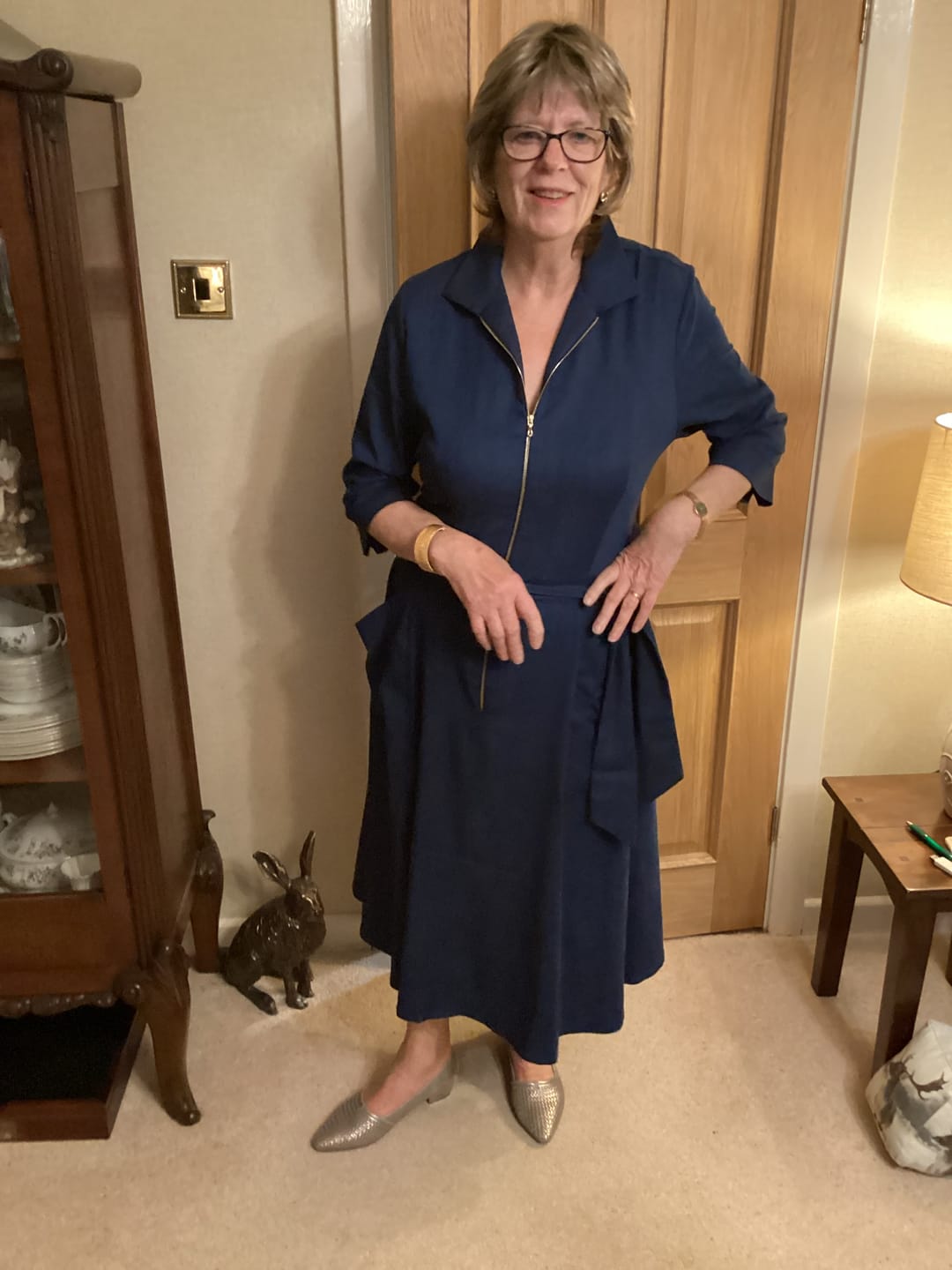 Customer photo review of The 'Zip Pocket' Dress in Super Soft Denim