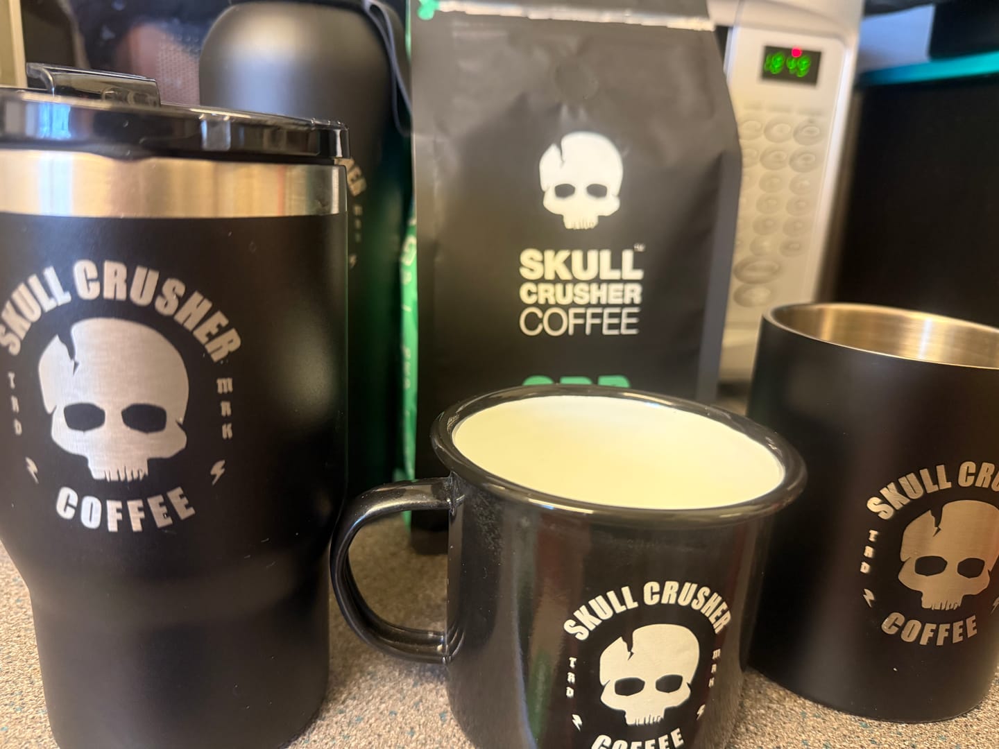 Customer photo review of Skull Crusher Coffee - Infused