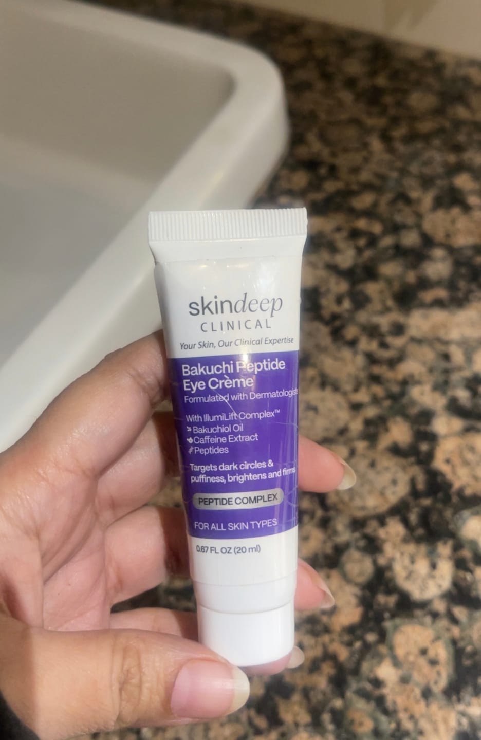 Customer photo review of Bakuchi Peptide Eye Crème