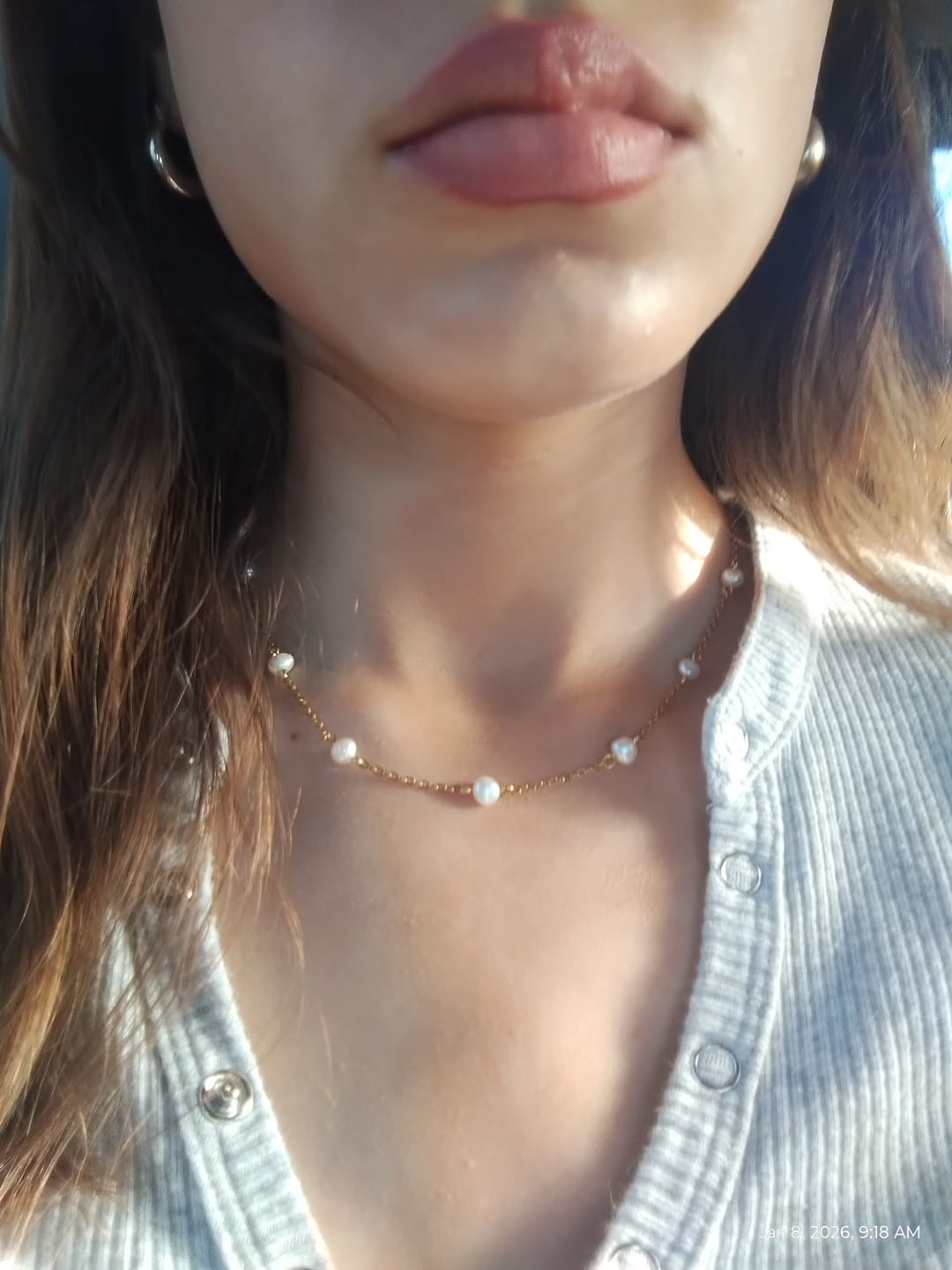 Customer photo review of Riley® Dainty Heart Necklace