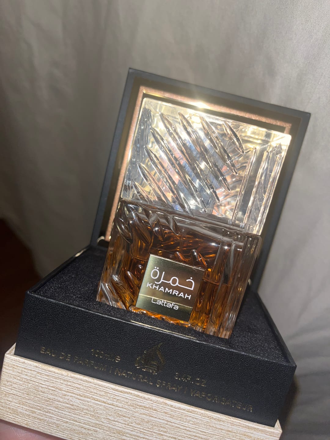 Customer photo review of Eau de Parfum Khamrah - Lattafa 100 ML