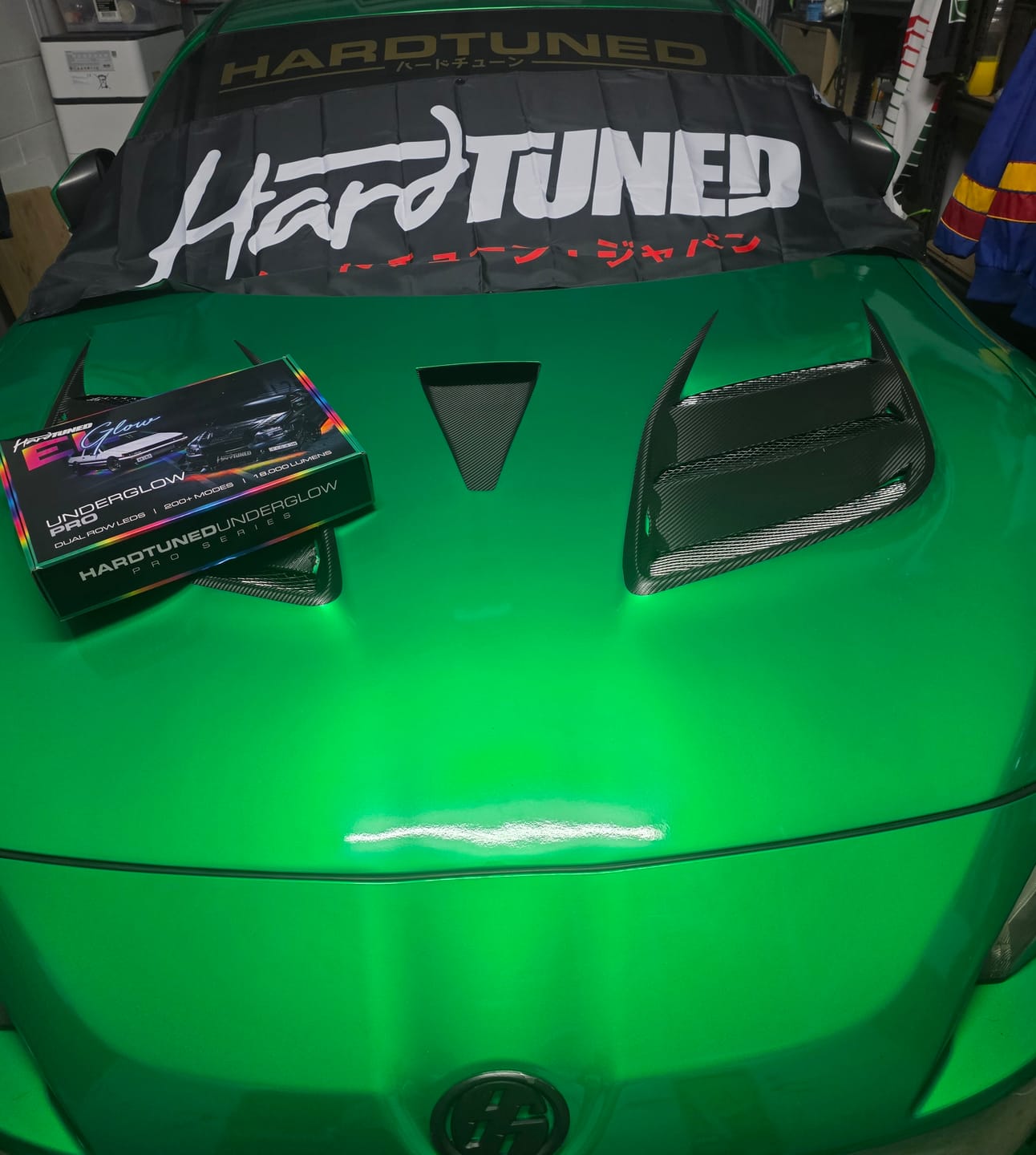 Customer photo review of HardTuned Black Garage Flag