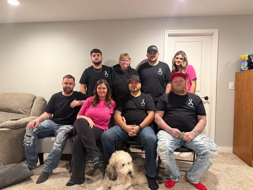 Customer photo review of Suicide Prevention -  Round 148 (Youth Staple Tee | Bella + Canvas)