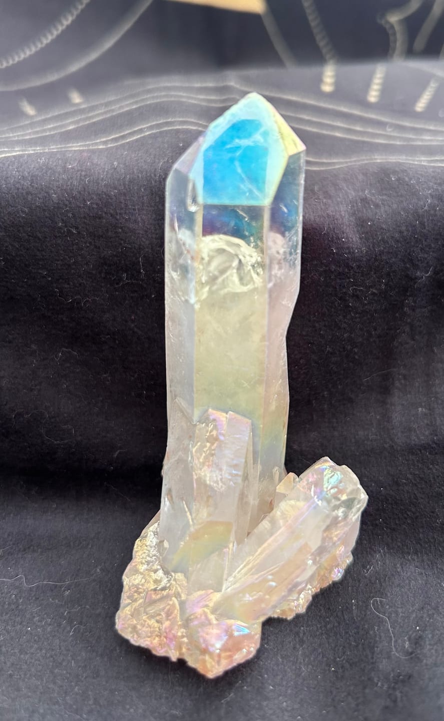 Customer photo review of White Angel Aura Quartz Crystal