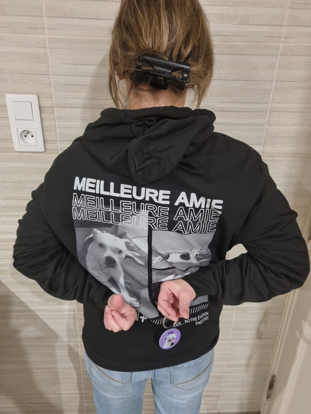Customer photo review of Only you - Sweat à capuche personnalisé