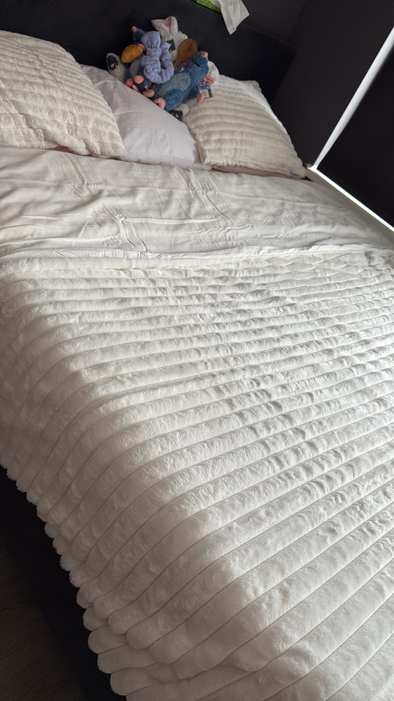 Customer photo review of Dekbedovertrek Teddy Chunky Rib™ Sand