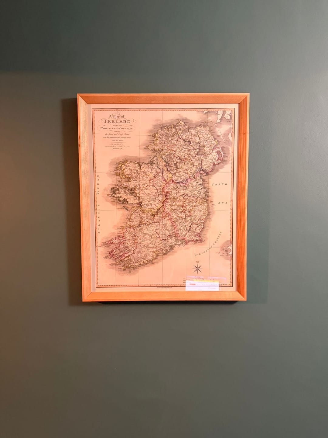Customer photo review of Old Map of Ireland in 1798 by W. Faden - Rare Colour Atlas Map - Dublin, Belfast, Cork