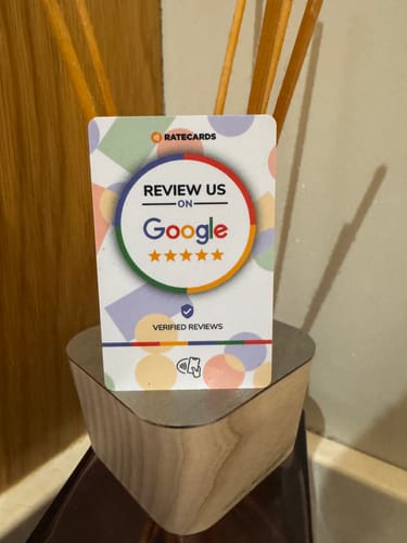 Customer photo review of Google Review Card - RATECARDS™