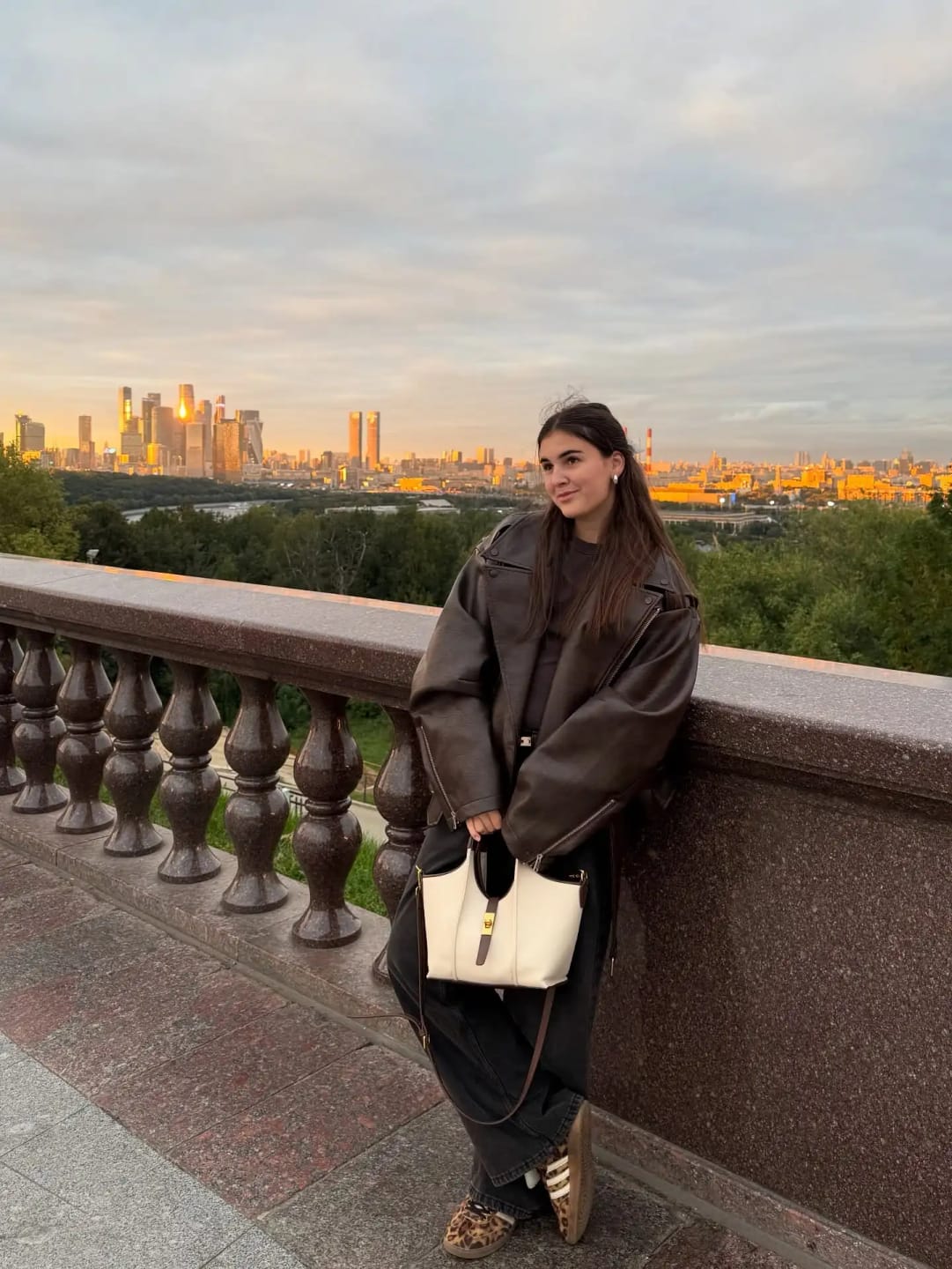 Customer photo review of Gertrude Vegan Leather Jacket