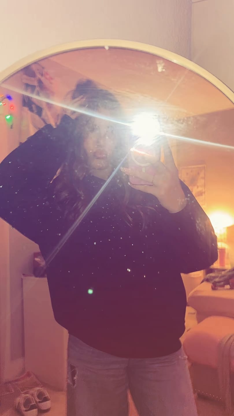 Customer photo review of Aelfric Eden Rhinestone Pullover Hoodie