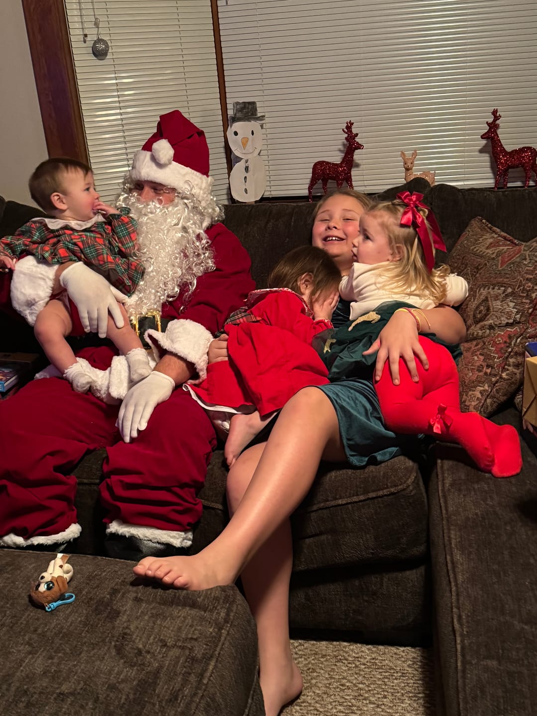 Customer photo review of Dog Christmas Pajama - Frosty Pines