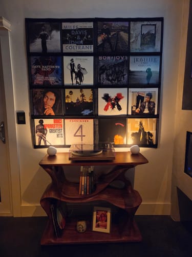 Customer photo review of 12" Vinyl Record Display Frame - LP Wall Storage