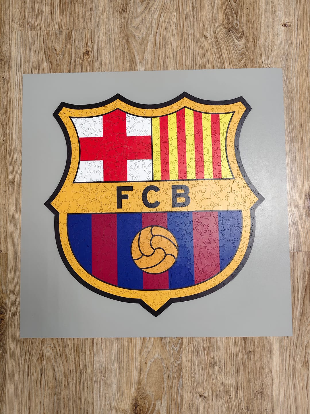 Customer photo review of FC Barcelona® Logo - Wooden Puzzle