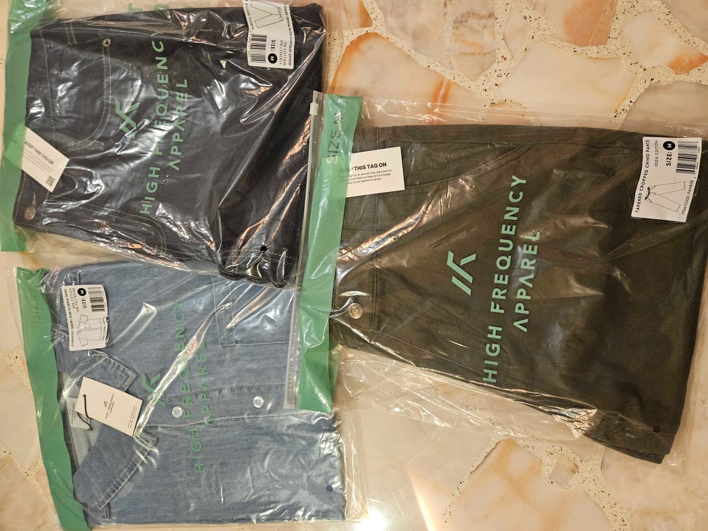 Customer photo review of Oversized Short Sleeve Denim Shirt