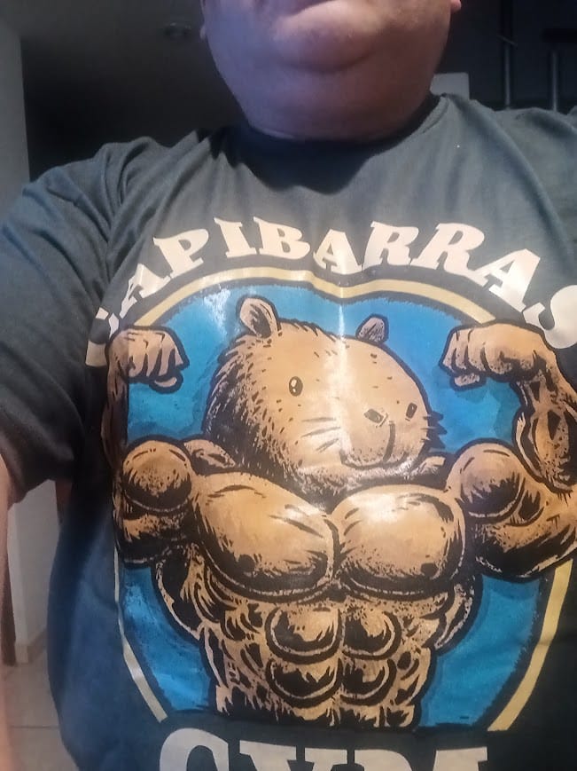 Customer photo review of CAPIBARRAS GYM - Playera CABALLERO