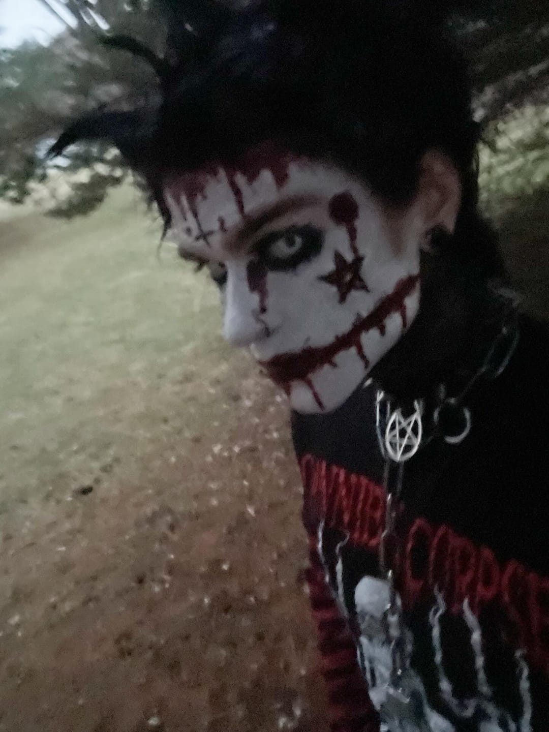 Customer photo review of Halloween Whiteout Prescription Colored Contact Lenses