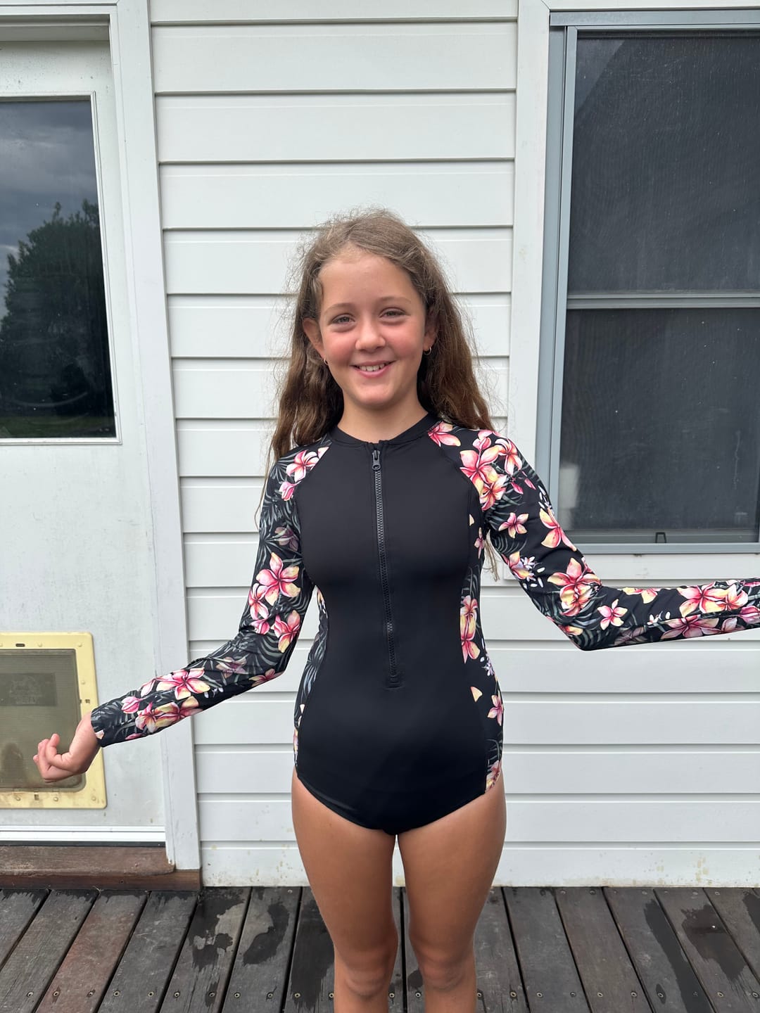 Customer photo review of Indie Teen Long Sleeve Period Swimsuit