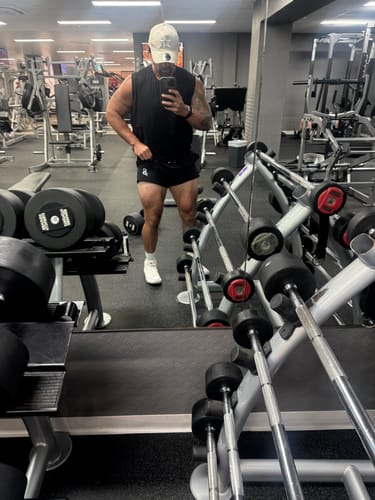 Customer photo review of Quads of the Gods Gym Shorts - Premium Lifting Shorts Australia - Black/White | Stay Shredded