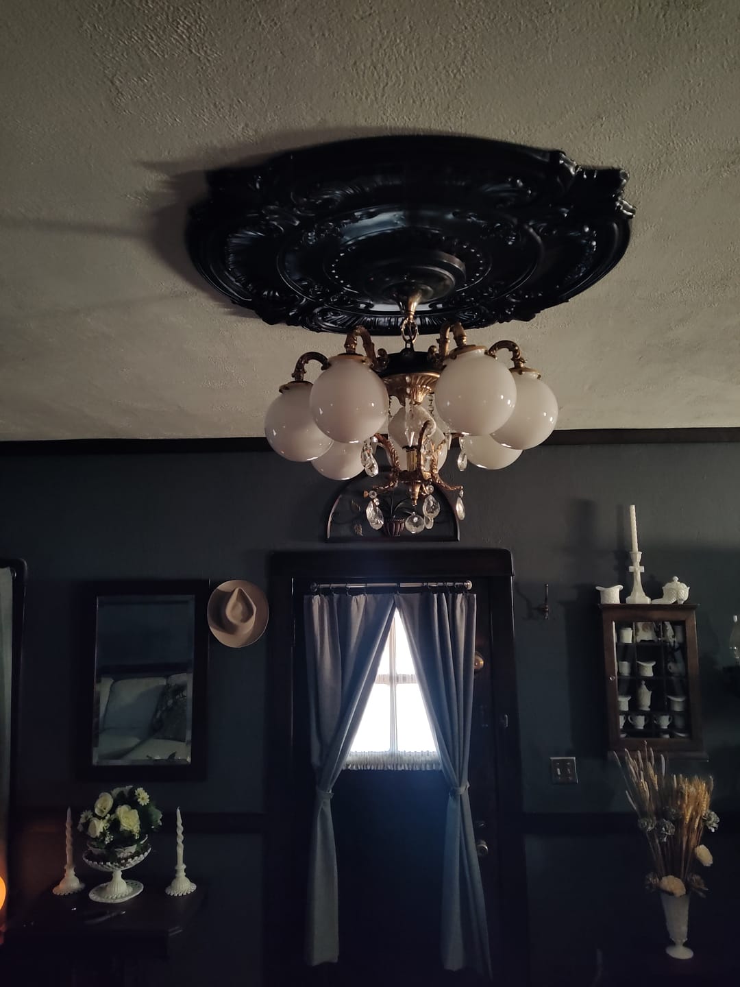 Customer photo review of 3-1/4" Cast Brass Lamp Shade Holder - Unfinished Brass