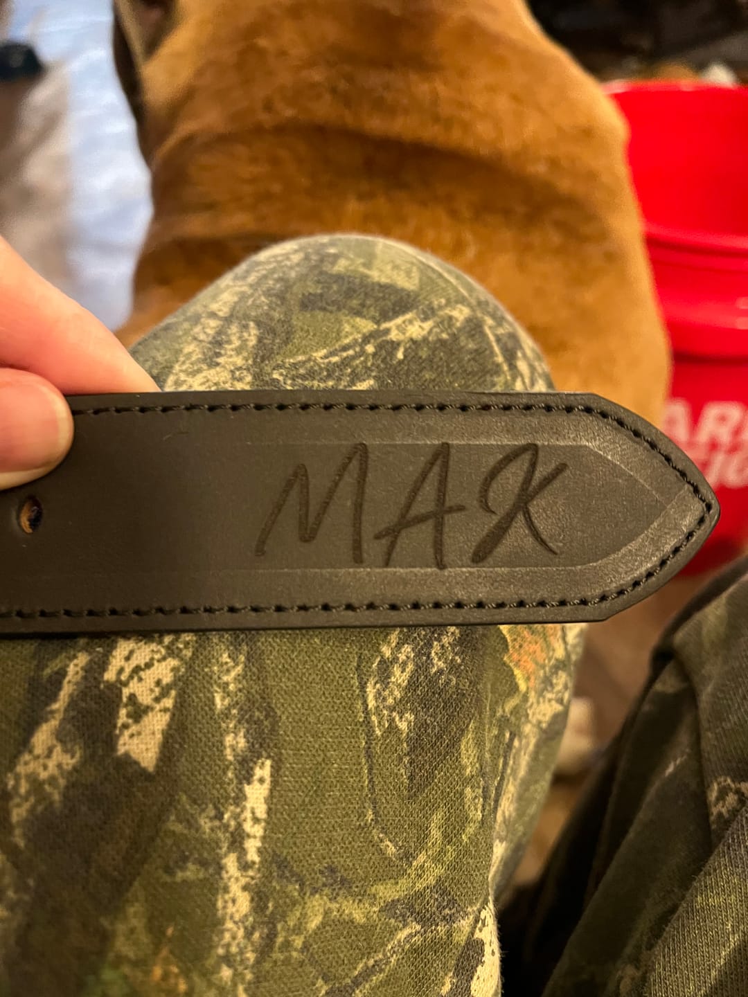 Customer photo review of Custom Leather Belt, Valentine's Day Gift for Boyfriend, Unique Gift for Husband