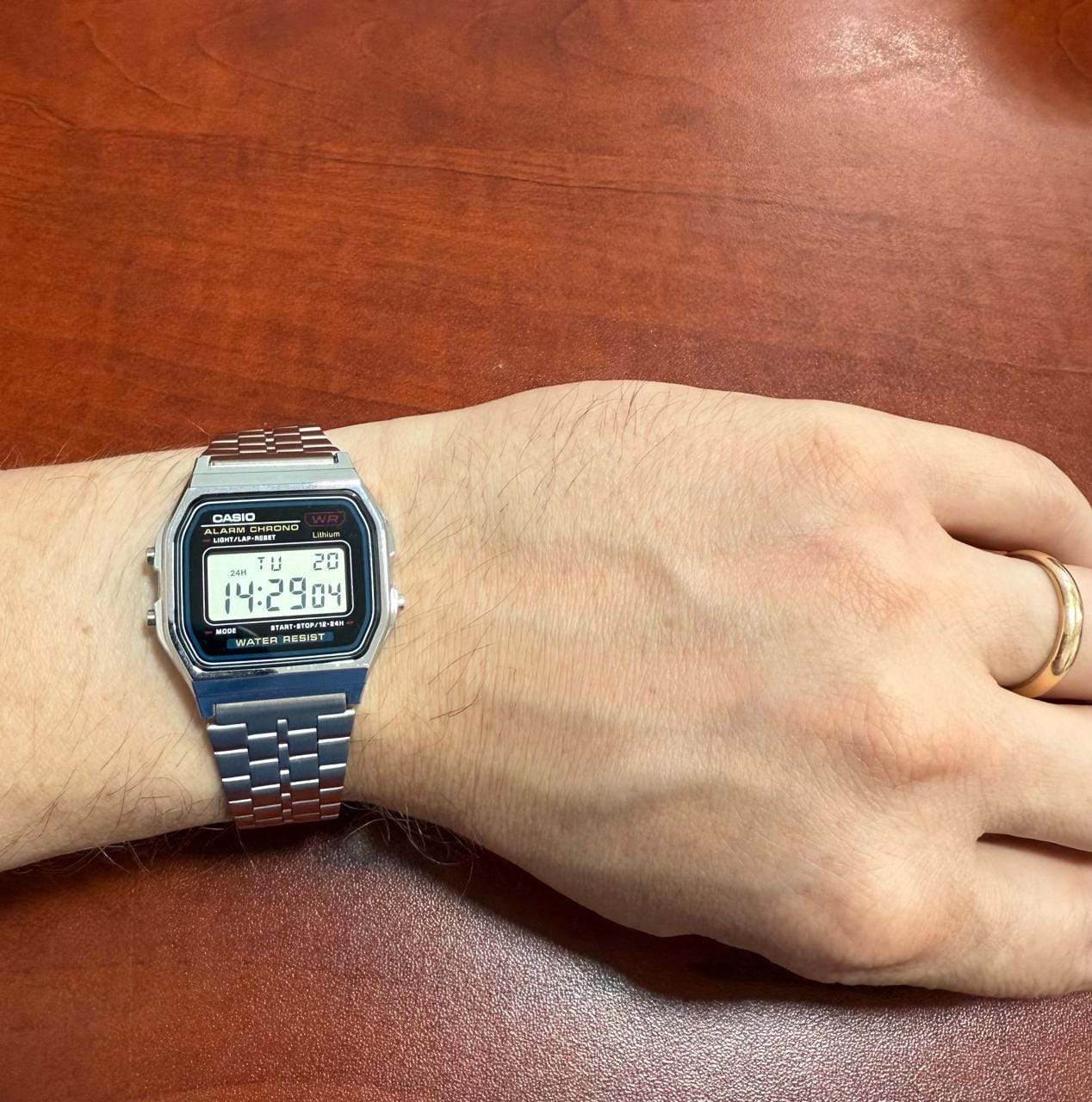 Customer photo review of Reloj Casio Vintage A159WA-N1DF Plateado MADE IN JAPAN