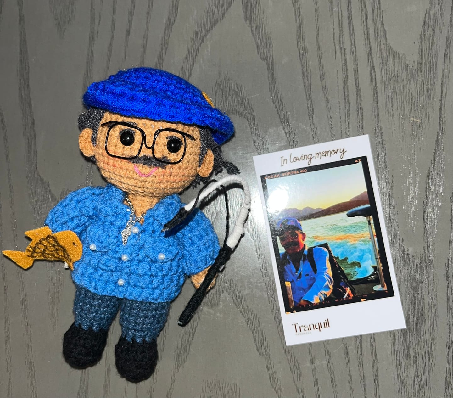 Customer photo review of Tranquil® - Personalized Crochet Doll with Photo Card (Christmas CUT-OFF: Nov 25th)