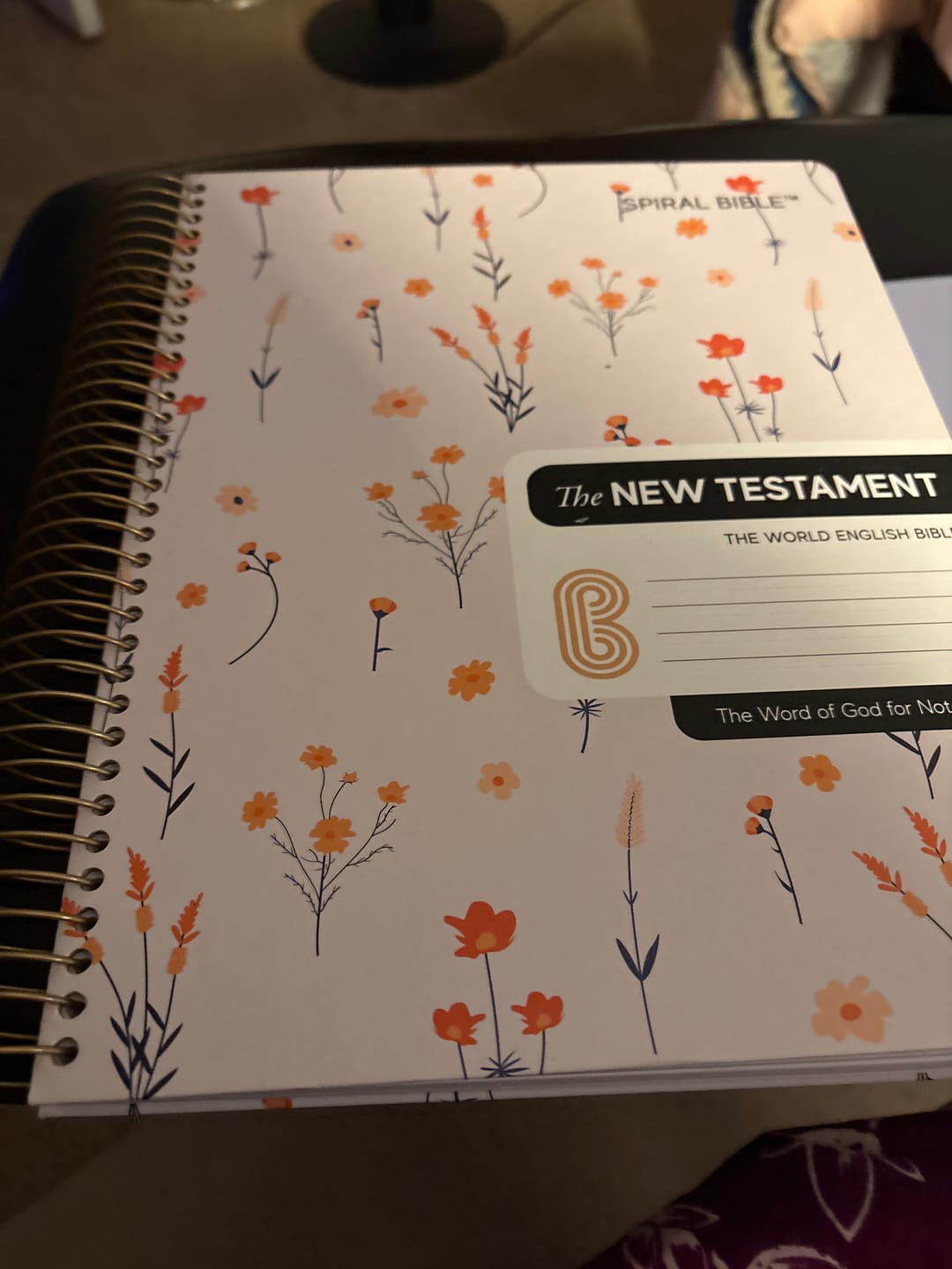Customer photo review of Spiral Bible™ - WEB - New Testament - Floral