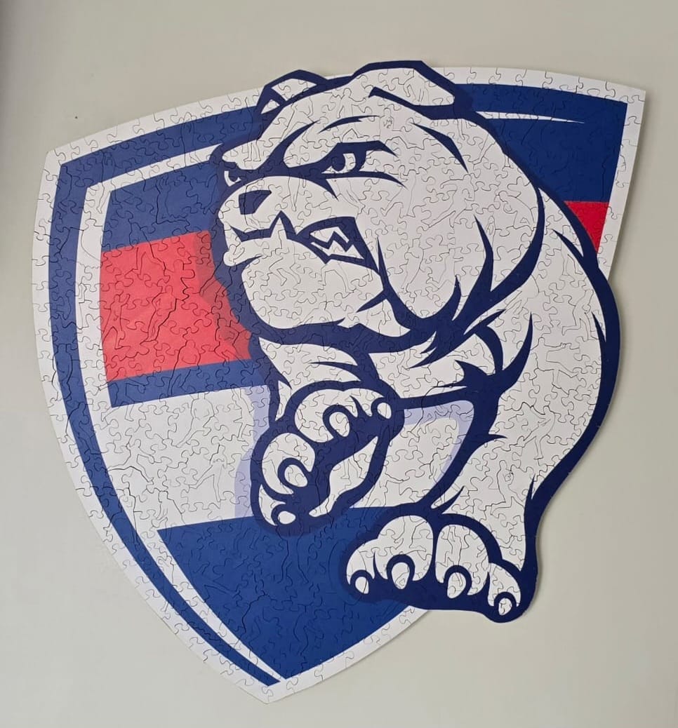 Customer photo review of Western Bulldogs Logo - Wooden Puzzle