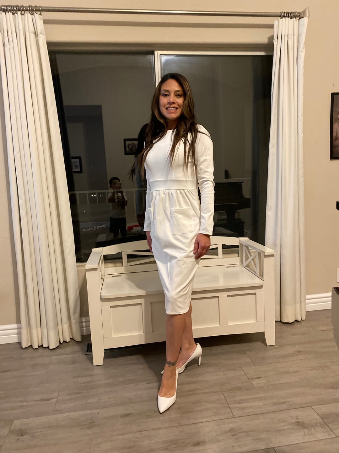 Customer photo review of Brigitte Brianna Pocket Front Dress