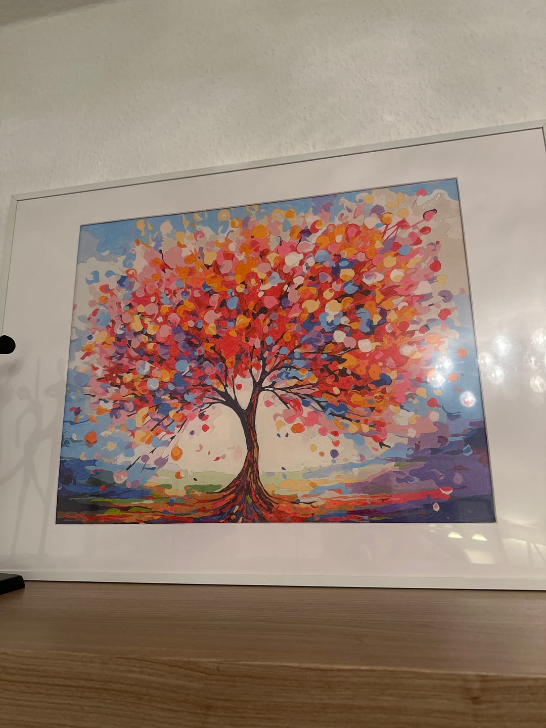 Customer photo review of Malen nach Zahlen - Lebensbaum der Farbenfreude, abstrakt