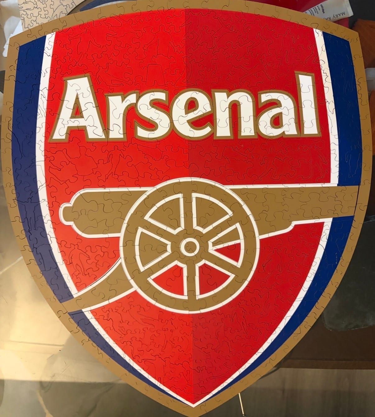 Customer photo review of Arsenal FC® Logo - Wooden Puzzle