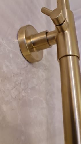 Customer photo review of Luxus Easyclean Sprung Bath Waste Extended - Brushed Brass