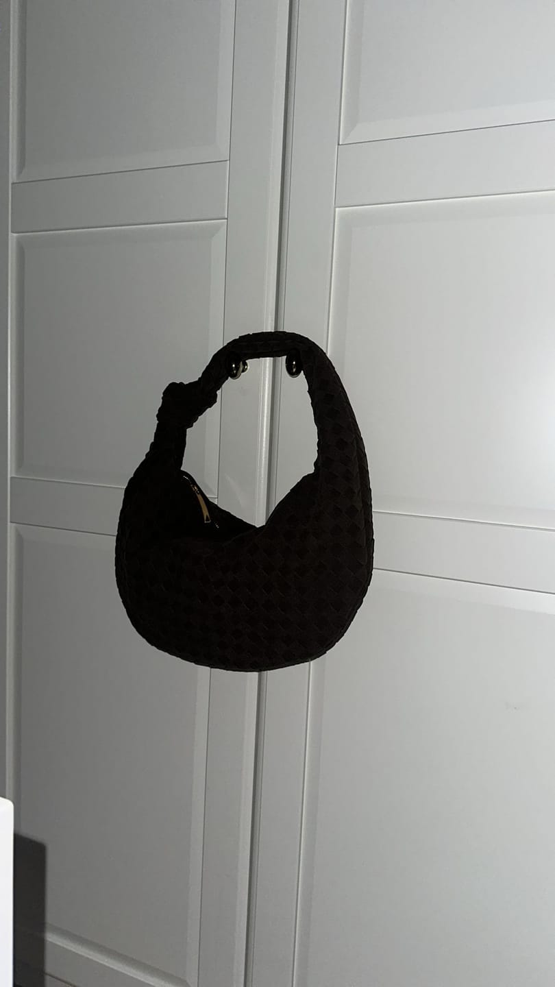 Customer photo review of Woven Bag Medium Suede