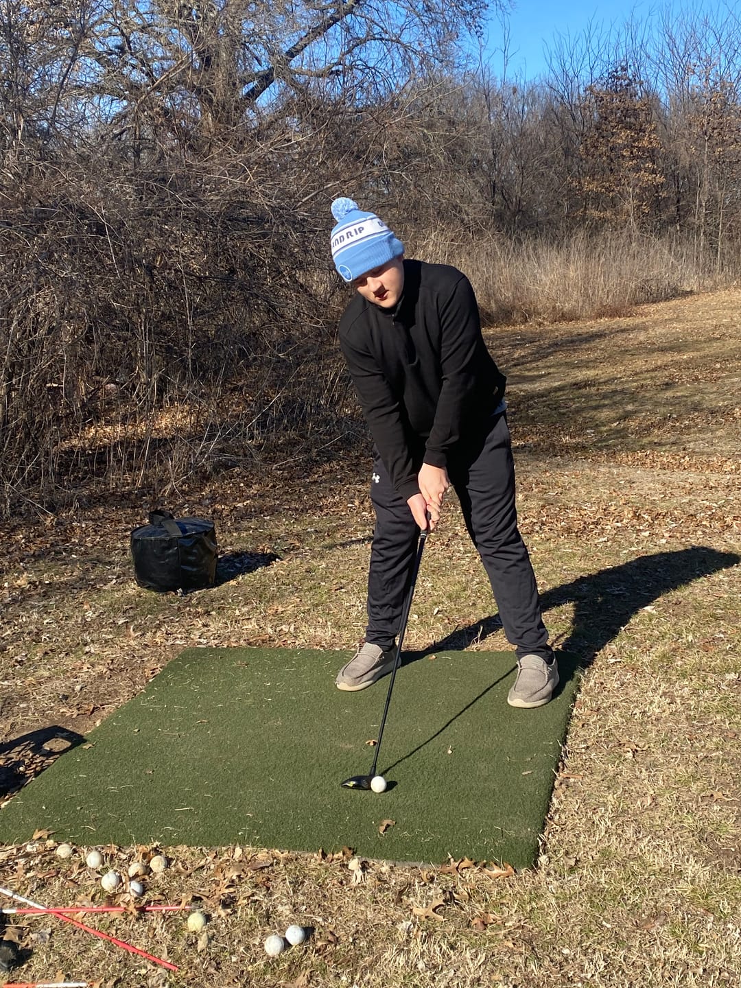 Customer photo review of Sunday Men's Quarter Zip - Onyx