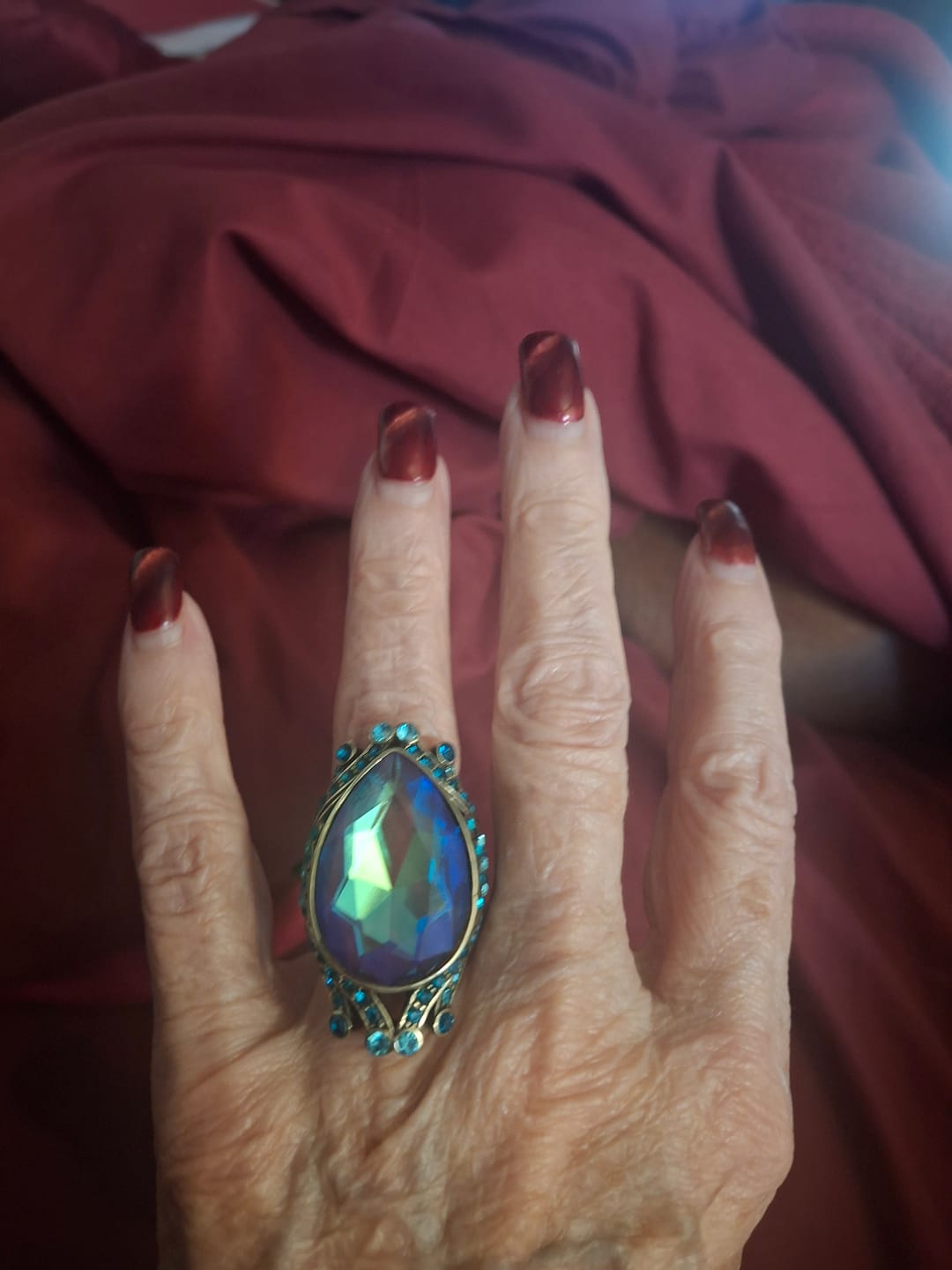 Customer photo review of HEIDI DAUS®"Make Some Waves" Crystal Statement Ring