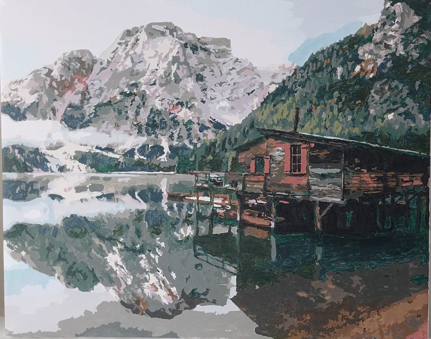 Customer photo review of Malen nach Zahlen - Pragser Wildsee in Dolomiten-Italien (Südtirol)