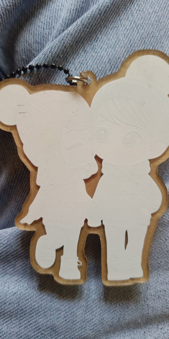 Customer photo review of Customized Couple Car Hanger – Initial & Name Design (Acrylic)