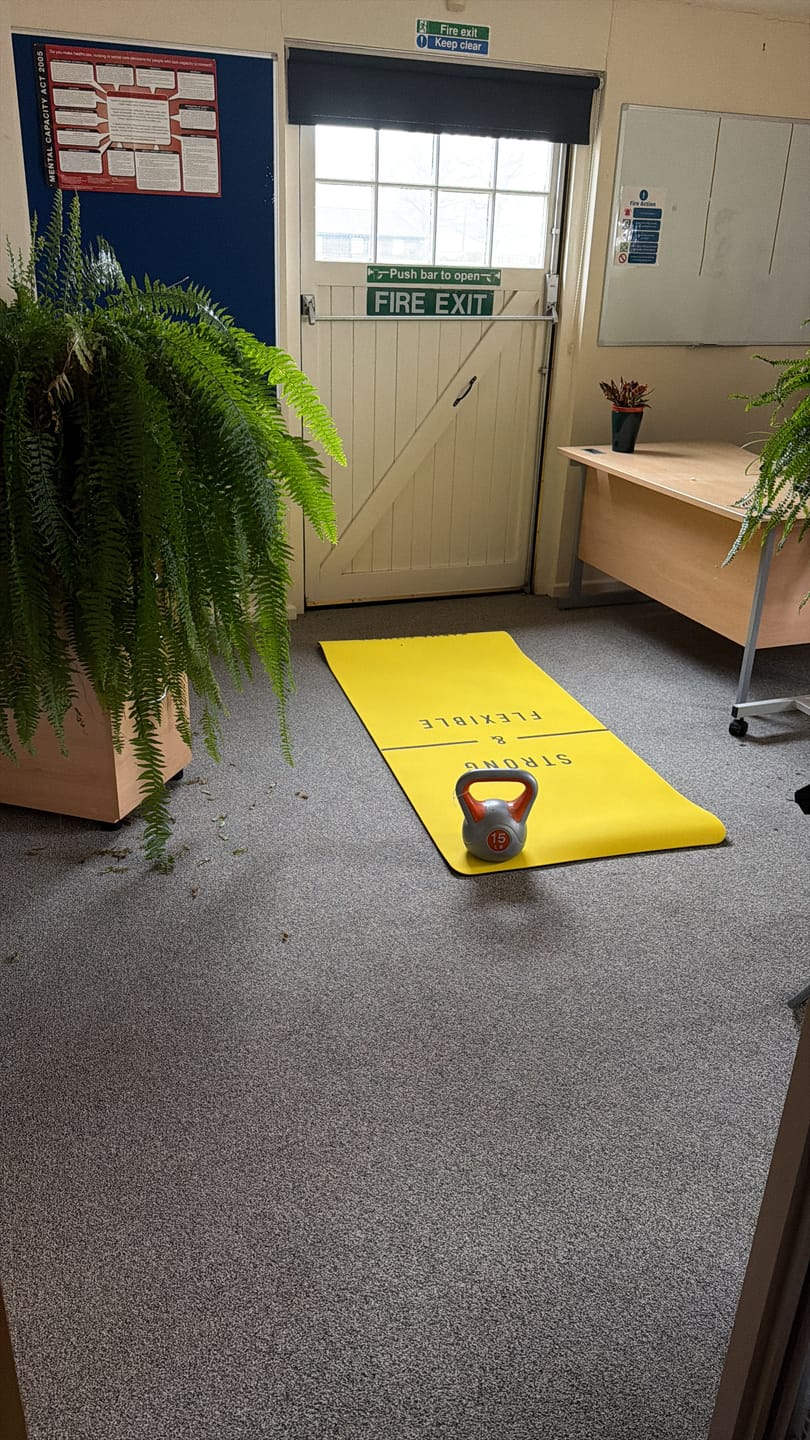 Customer photo review of Large Exercise Mat - Extra Wide & Thick Yoga Mat