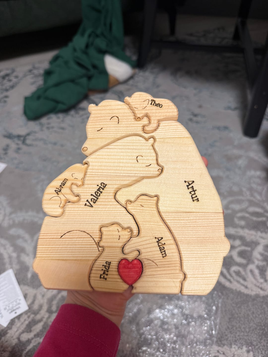 Customer photo review of Bärenfamilie - Süße Personalisierte Holzbären zum Aufstellen für die Familie