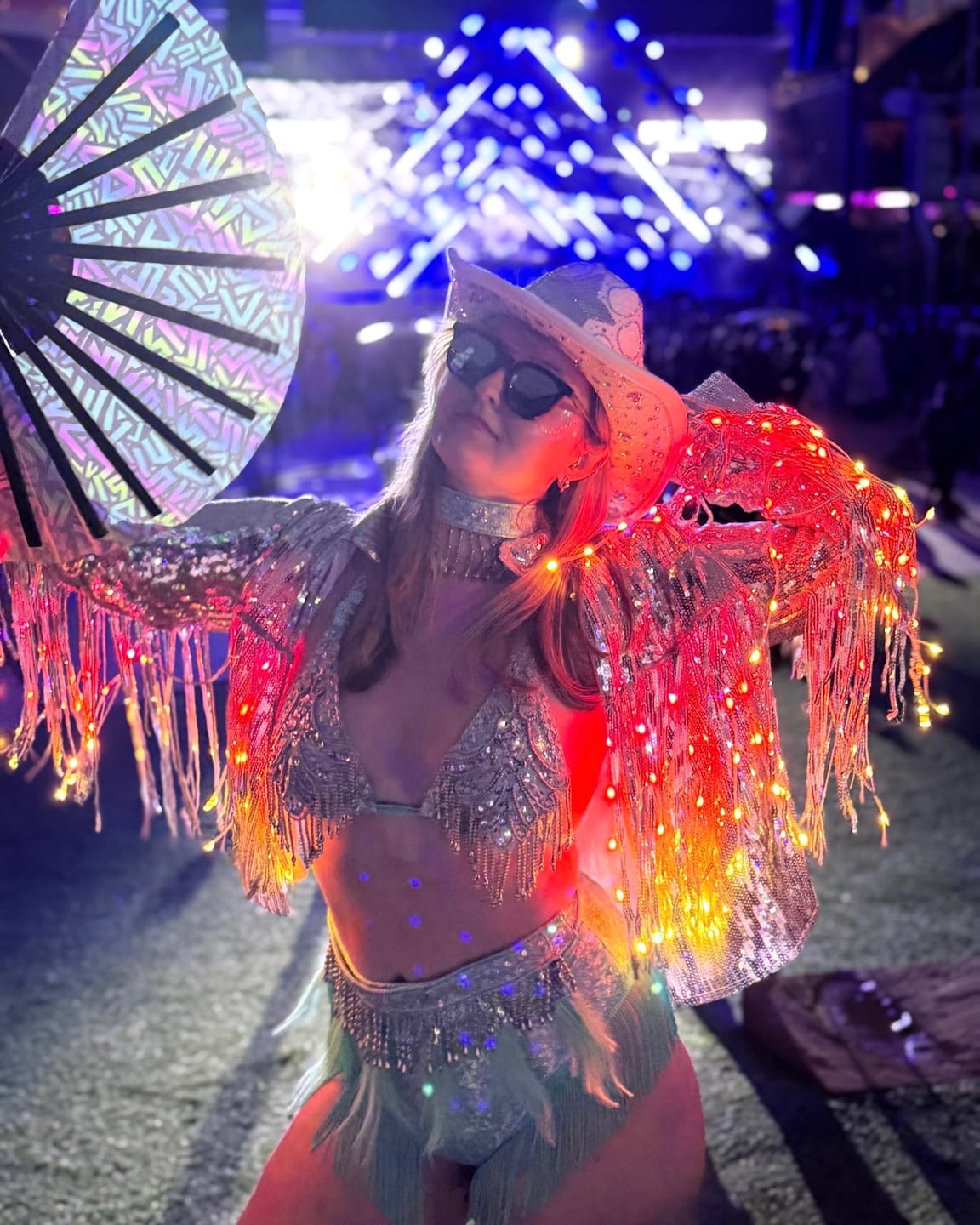 Customer photo review of LED Fringe Sequin Jacket