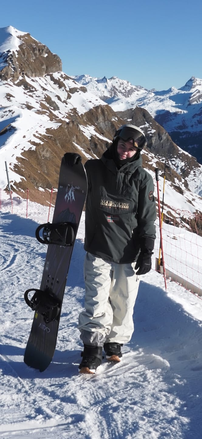 Customer photo review of Women's Coffee Baggy Wear-resistant Waterproof Snow Pants