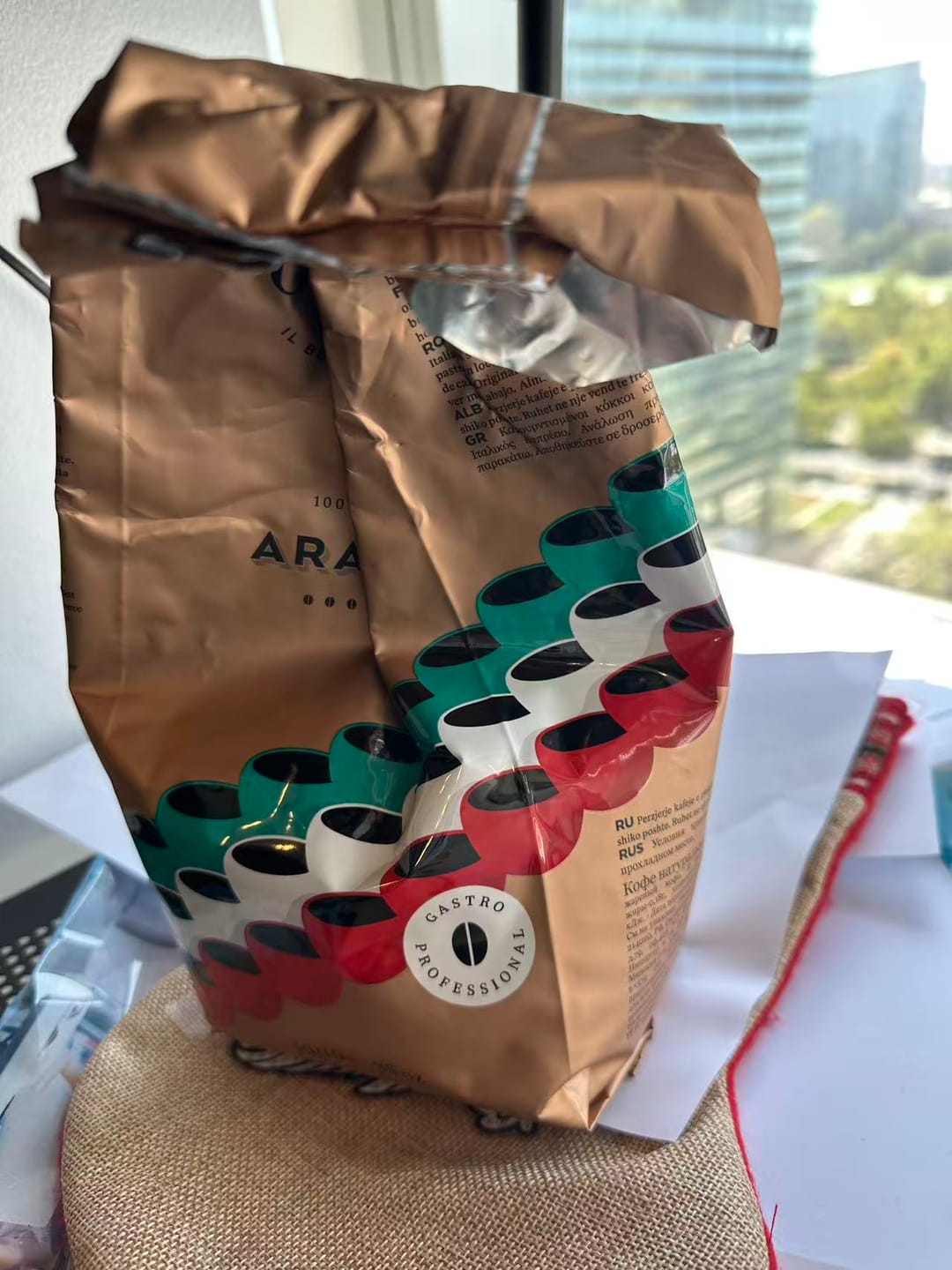Customer photo review of Occaffe Grano 100% Arabica Professional 1kg