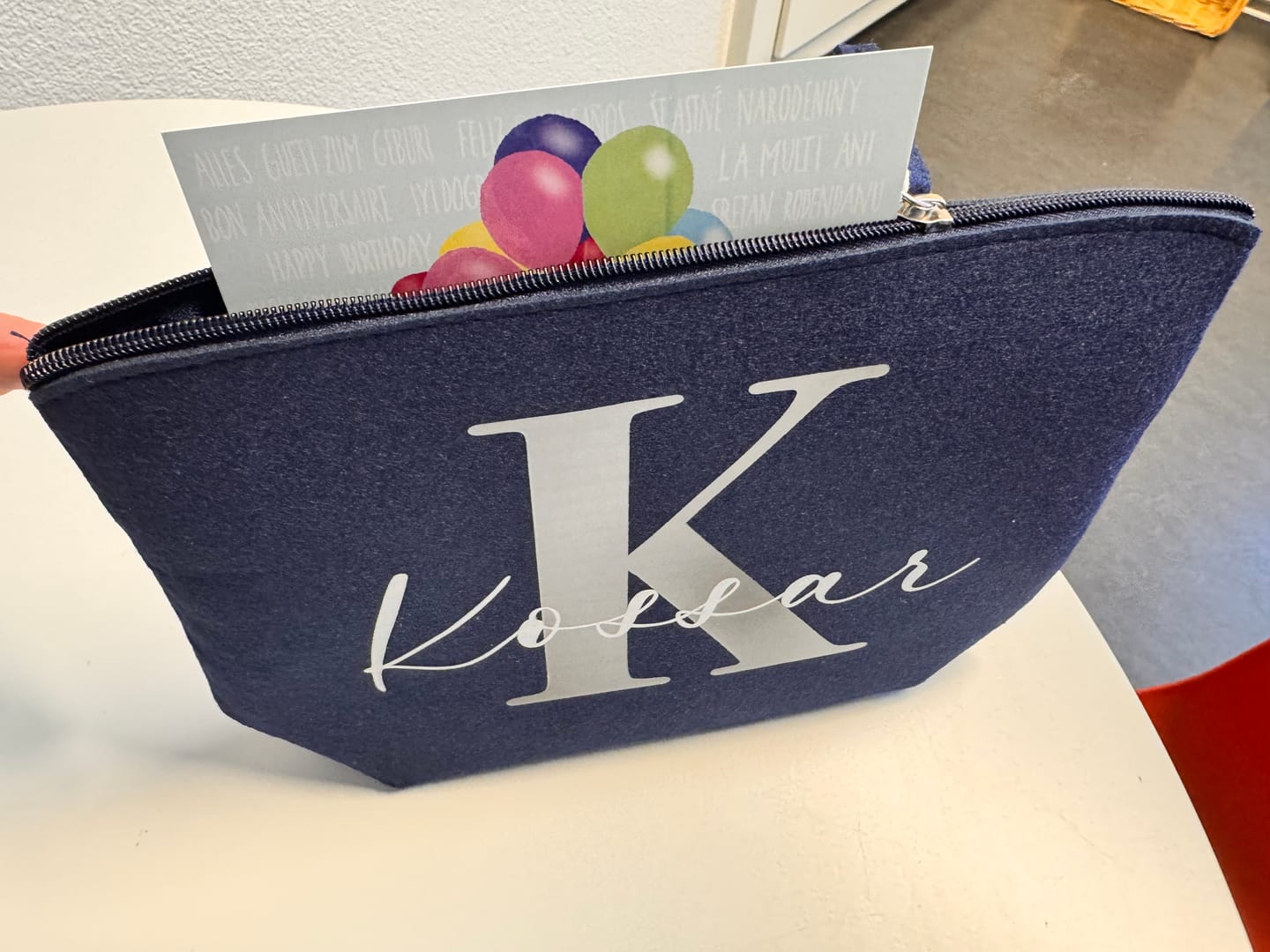 Customer photo review of Initiale - Individuelle Kosmetiktasche Filz