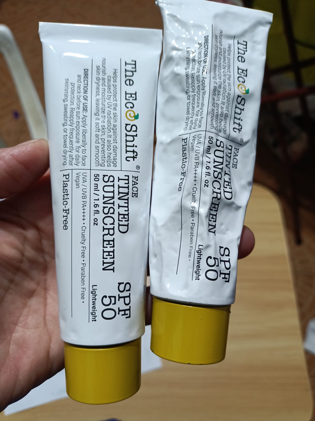 Customer photo review of Lightweight  Daily Tinted Sunscreen with SPF50