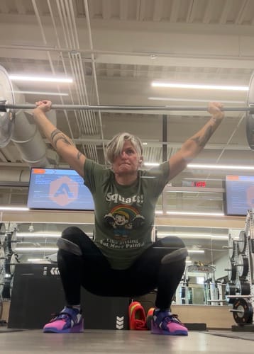 Customer photo review of Squats! T-Shirt