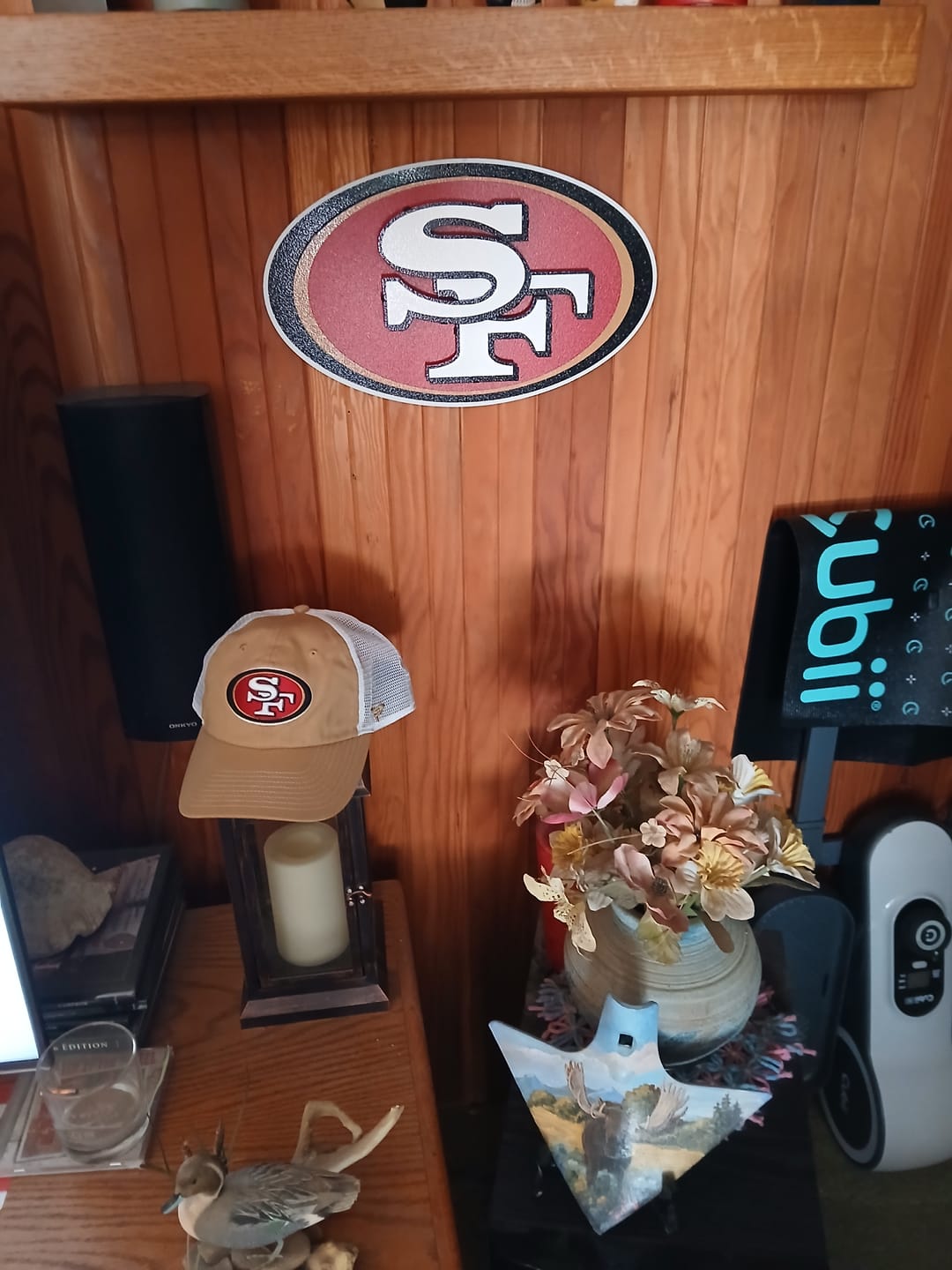 Customer photo review of San Francisco 49ers "SF Oval" 3D Vintage Metal Wall Art