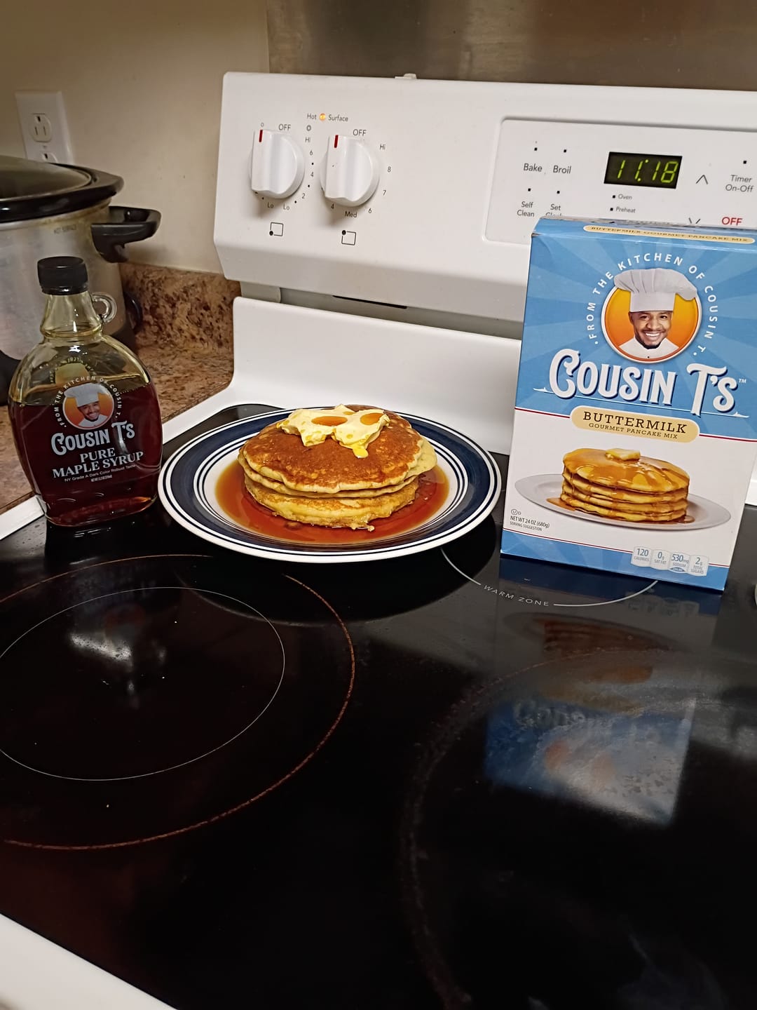 Customer photo review of Cousin T's Maple Syrup & Pancake Mix Bundle