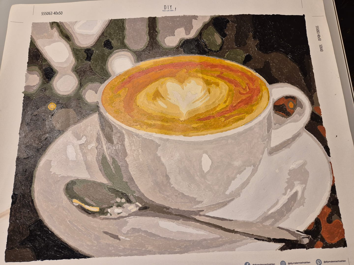 Customer photo review of Malen nach Zahlen - Kaffee mit Herz